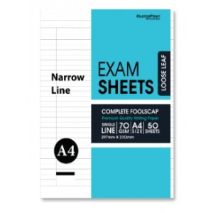 ESN487-3 EXAM SHEETS N/L 70gsm 50'S    