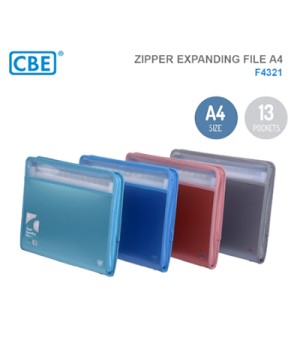 CBE F4321 ZIPPER EXPANDING FILE