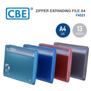 CBE F4321 ZIPPER EXPANDING FILE