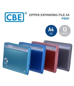CBE F4321 ZIPPER EXPANDING FILE