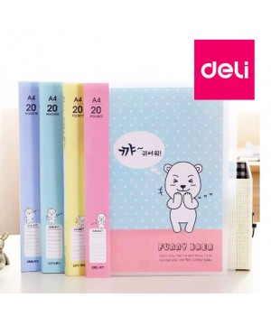 DELI 96151 A4 CLEAR BOOK 20 PAGES