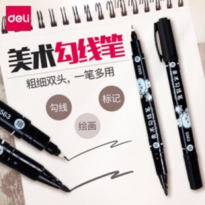 DELI S563 PERM TWIN MARKER (BLACK) 