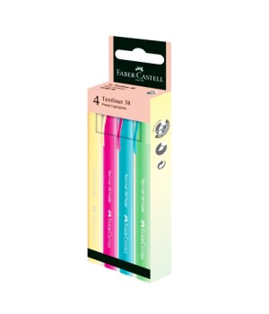 FABER CASTELL 158216 TEXTLINER 38 PASTEL 4S