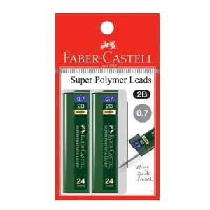 FABER CASTELL 124733 POLYMER LEADS 0.7 2B 2s