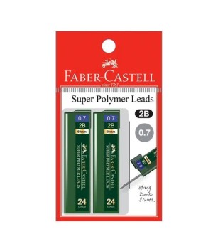 FABER CASTELL 124733 POLYMER LEADS 0.7 2B 2s