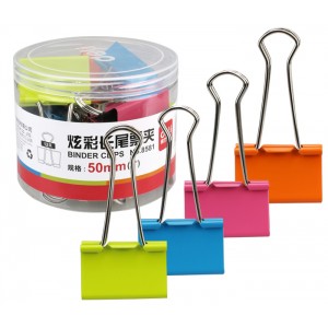DELI 8584 COL.BINDER CLIPS 