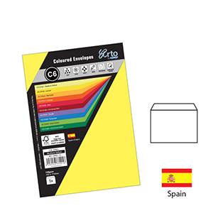 ARTO C6 COLOURED ENVELOPES