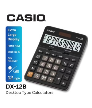 CASIO DX-12B-BK CALCULATOR   