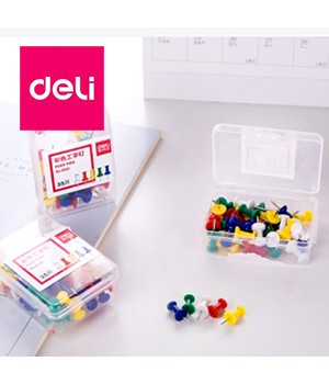 DELI 0021 COLORED PUSH PIN 35S