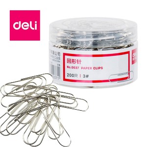 DELI 0037-B PAPER CLIPS 3# (BLACK)