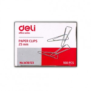 DELI W39723 PAPER CLIPS 25MM 