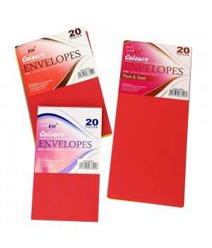 UNI COLOUR ENVELOPES, 20'S