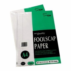 UNI S37 A4 FOOLSCAP PAPER, 70GSM 100S