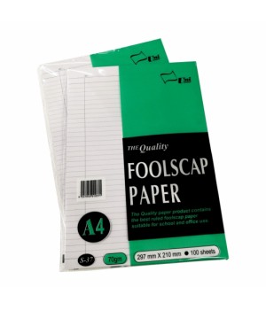 UNI S37 A4 FOOLSCAP PAPER, 70GSM 100S