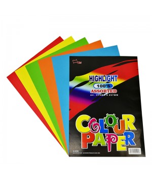 UNI S4200 HIGH LIGHT COLOUR PAPER 100S  