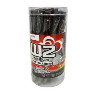 G'SOFT W2 BALLPEN  1.0mm (DRUM) - BLACK