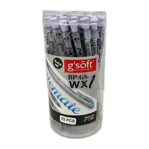 G'SOFT WX1 NANO TIP BALLPEN 0.4mm  (DRUM) - BLACK