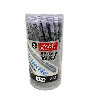 G'SOFT WX1 NANO TIP BALLPEN 0.4mm  (DRUM) - BLACK