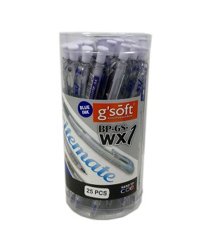 G'SOFT WX1 NANO TIP BALLPEN 0.4mm  (DRUM) - BLUE
