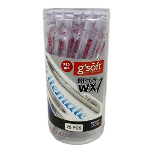 G'SOFT WX1 NANO TIP BALLPEN 0.4mm  (DRUM) - RED