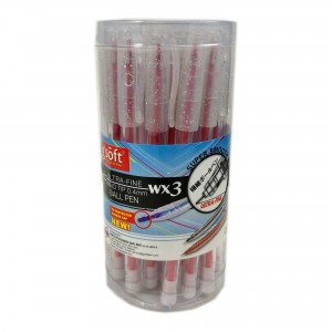 G'SOFT WX3 NANO TIP BALLPEN 0.4mm (DRUM) - RED