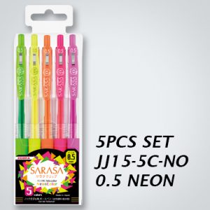 ZEBRA SARASA CLIP GEL PEN 0.5-NEON (S COL) SET   