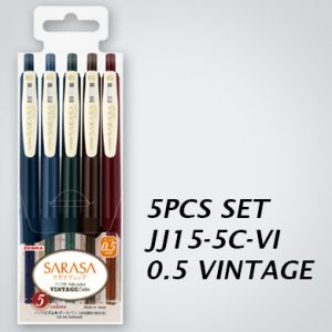 ZEBRA SARASA CLIP GEL PEN 0.5 VINTAGE SET (5 COL)   